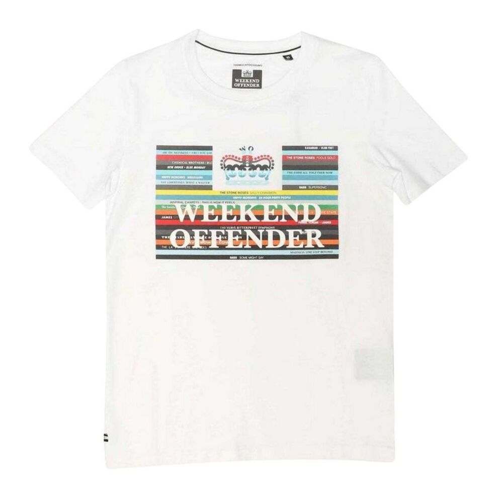 Weekend Offender Boys Spine Cotton T-Shirt / White